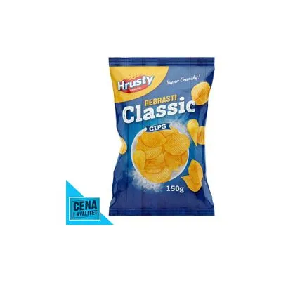 Čips Hrusty rebrasti 150g