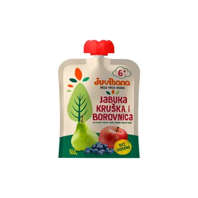 Vocna kasica jabuka kruska borovnica 100gr pouch juvitana