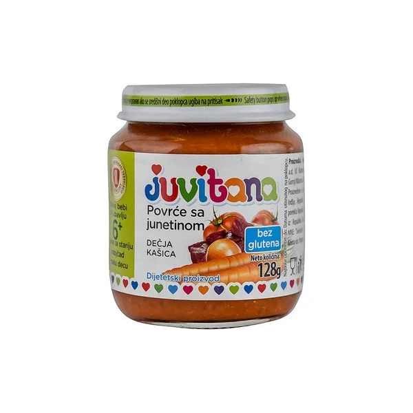 Kašica od povrća sa junetinom 128 gr Juvitana