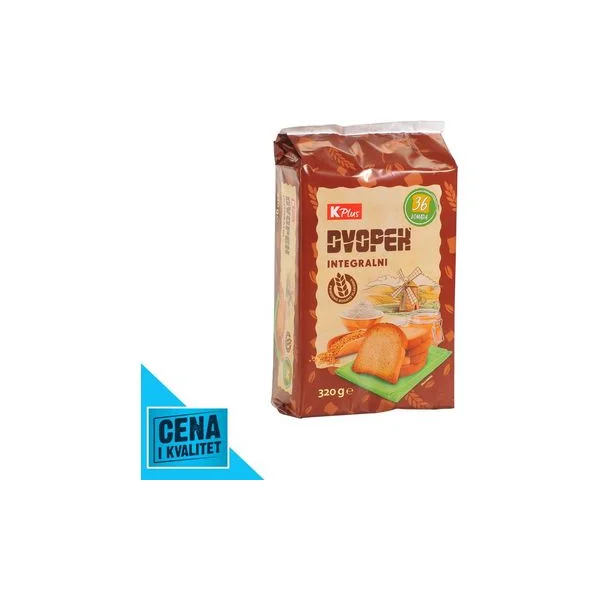 Dvopek integralni 320g K Plus