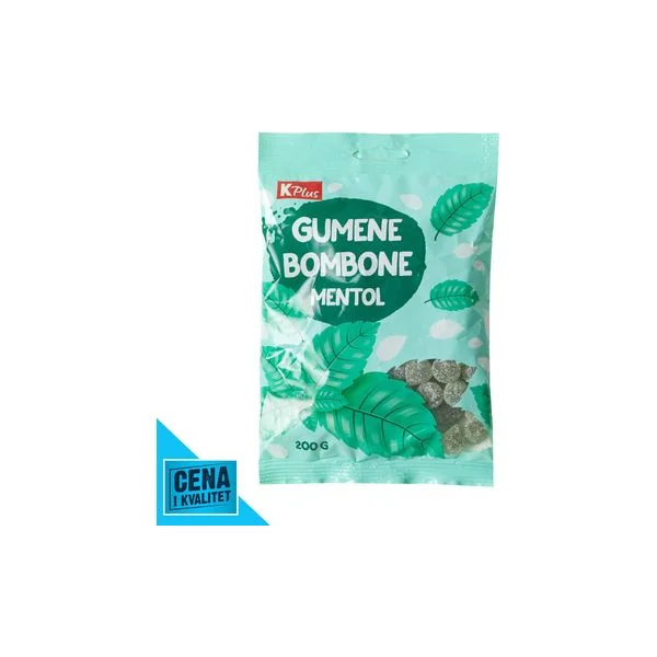 Bombone gumene mentol 200g K Plus