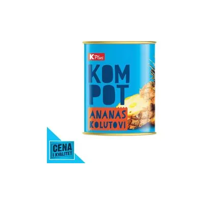 Kompot ananas kolutovi 565g gg