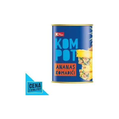Kompot ananas komadići 565g gg