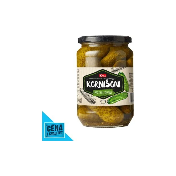 Kornišoni 670g K Plus