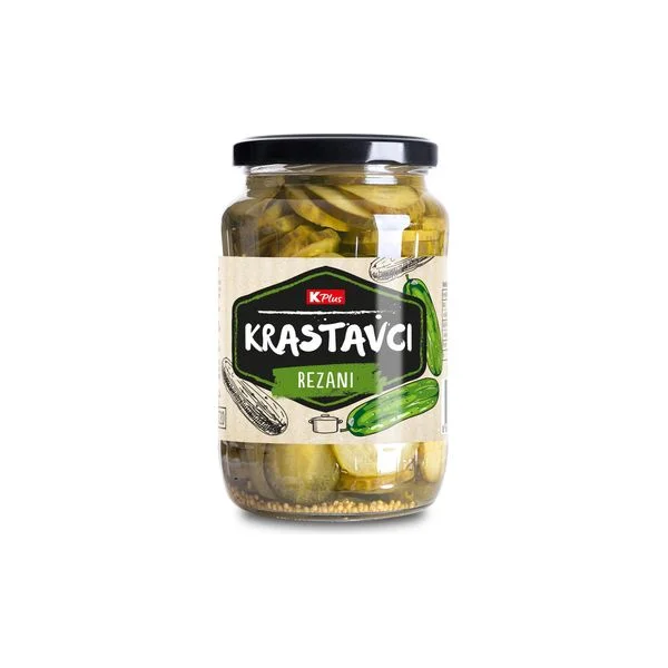 Krastavci rezani 670g K Plus