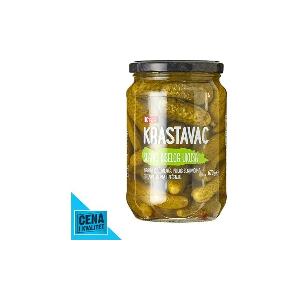 Krastavci slat kis 670g K Plus
