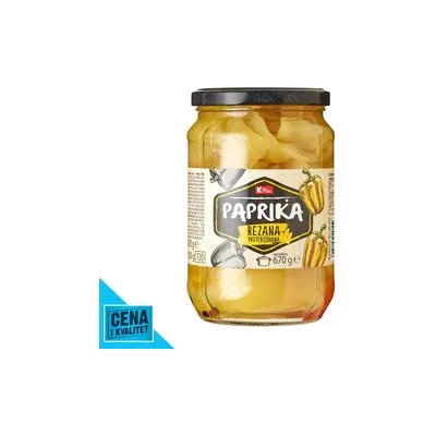 Paprika K Plus žuta rezana 670g