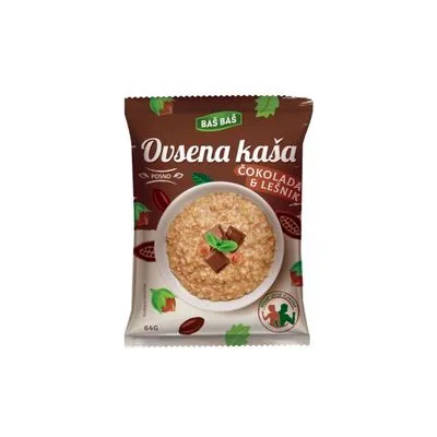 Kaša ovsena čokolada&lešnik baš baš 64g