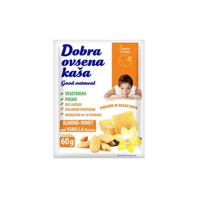 Ovsena kasa dobra badem med vanila 60gr