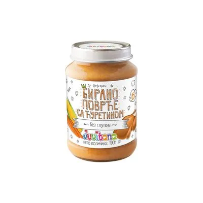 Kašica od biranog povrća sa ćuretinom Juvitana 190g swisslion