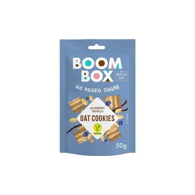 Keksići ovseni sa borovnicom i vanilom 50g boombox