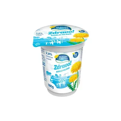 Kiselo mleko Zdravo 2,8%mm 180g čaša