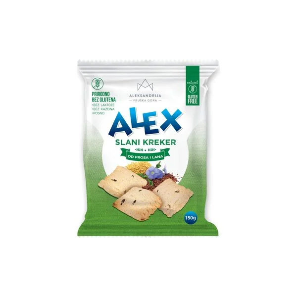 Kreker slani bg proso&lan 150g alek