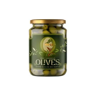 Masline zelene bk 720gr Mediteranean Foods