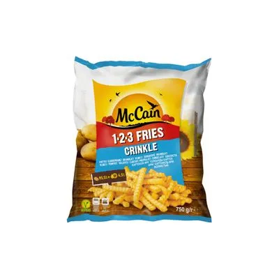 McCain 123 Fries Crinkle pomfrit 750g