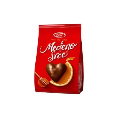 Keks medeno srce narandza 150gr Pionir