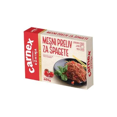 Mesni preliv za špagete 400gr Carnex