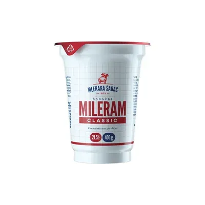 Mileram clasic 21.5%mm čaša 400g mlekara šabac