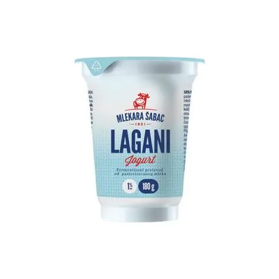 Šabački lagani jogurt 1% 180g