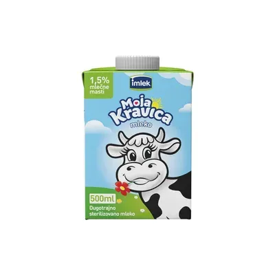 Mleko uht moja Kravica 1,5%mm 500ml tb