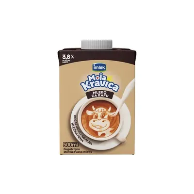 Mleko kravica za kafu 3,8% 0.5l tb imlek