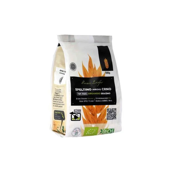 Brašno org crn spel tip1100 500g nd