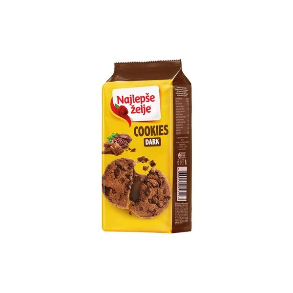 Najlepše Želje cookies crna čokolada 145g štark