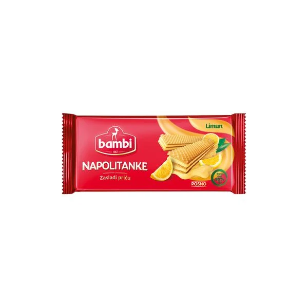 Keks napolitanka Bambi limun 185g