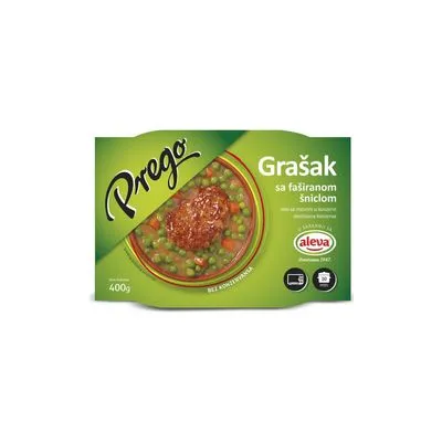 Grašak sa faširanom šniclom 400gr.prego Neoplanta