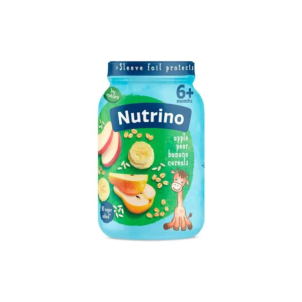 Nutrino pire od voća jabuka, kruška, banana sa žitaricama 190g