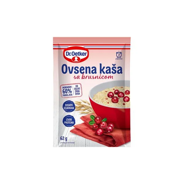 Ovsena kaša brusnica 62 g dr.Oetker