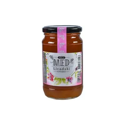 Med livadski 500g staklo pčela