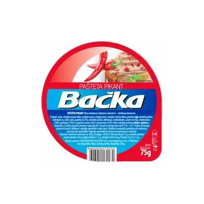 Pašteta pikant Bačka 75g