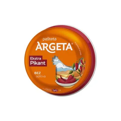Pašteta kokošija ekstra pikant 95g argeta