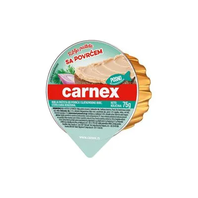 Pasteta riblja povrce 75gr Carnex