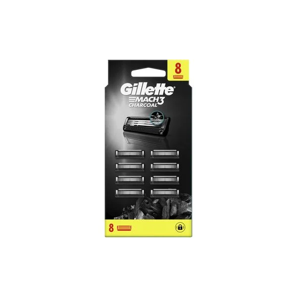 Patrone Gillette Mach3 charcoal 8ct