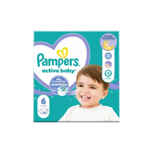 Pelene pampers activ baby 6 13-18kg 56/1