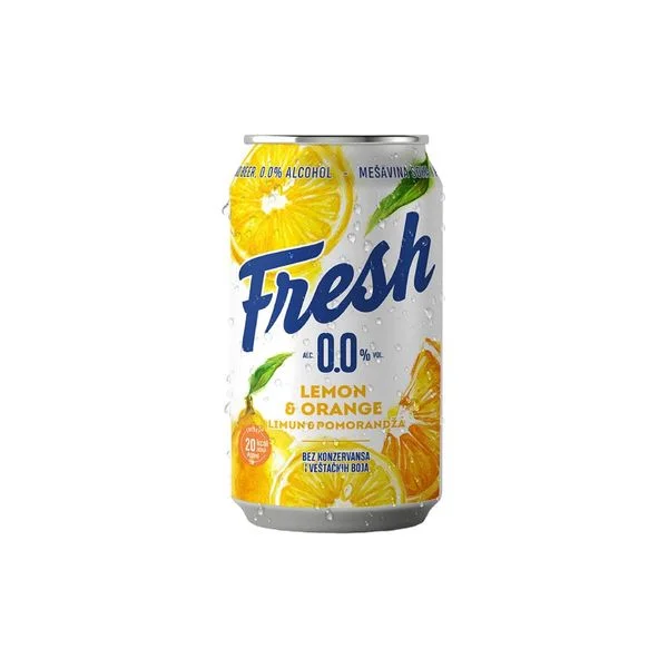 Fresh limun i pomorandža limenka 0% 330ml