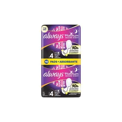 Always platinum secure night 10pcs size4
