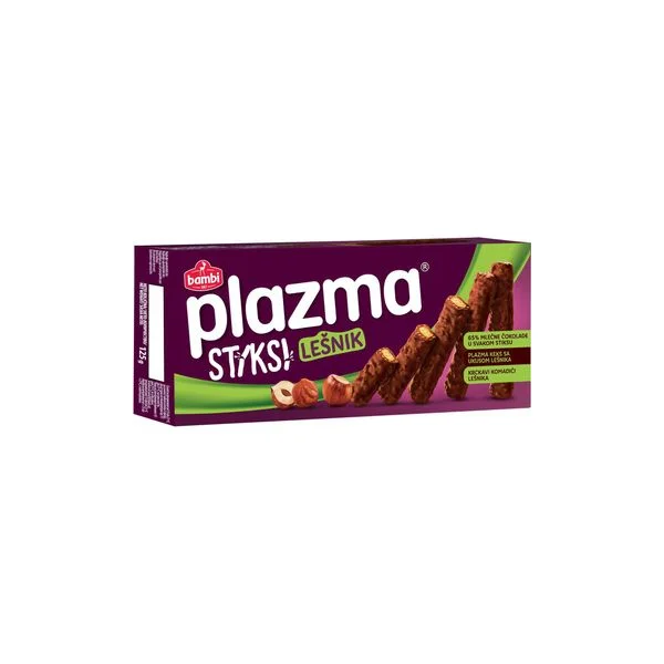 Plazma stiksi lešnik 125g bambi