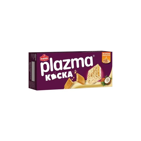 Plazma kocka bela napolitanka 130g bambi