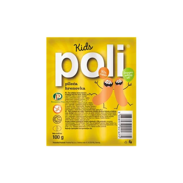 Kobasica barena pileća kids Poli 100g