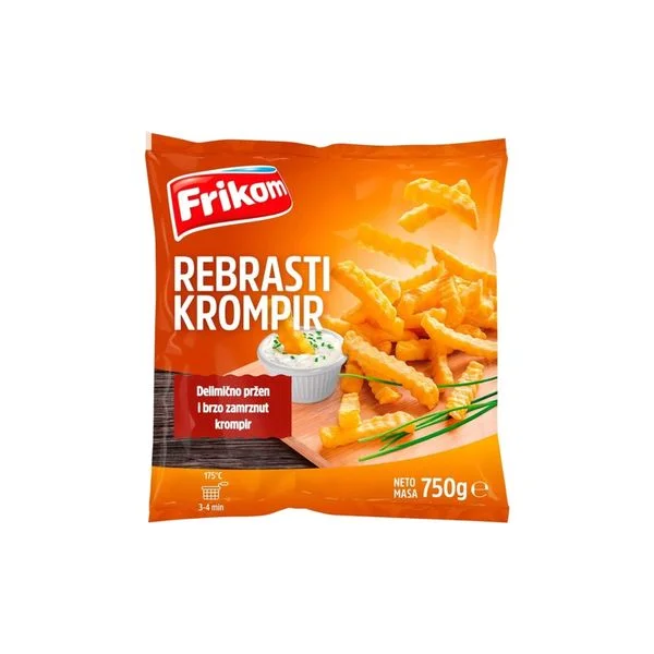 Pomfrit rebrasti 750g frikom