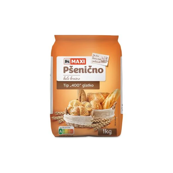 Psenicno brasno T400 glatko Maxi 1kg