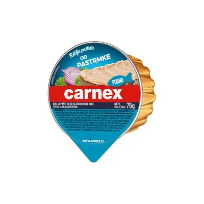 Pasteta riblja od pastrmke 75gr Carnex