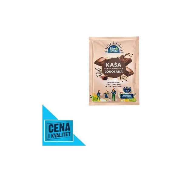 Kaša ovsena čokolada 65g Rise&smile