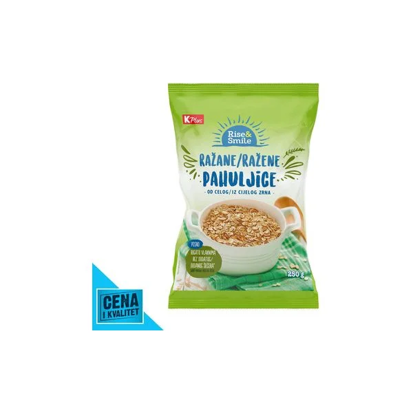 Ražane pahuljice 250g Rise&smile