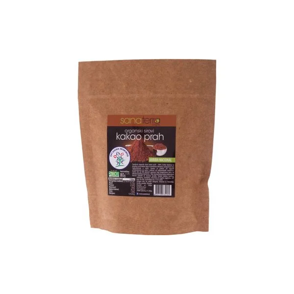 Kakao organski sirovi prah 80g Sanaterra