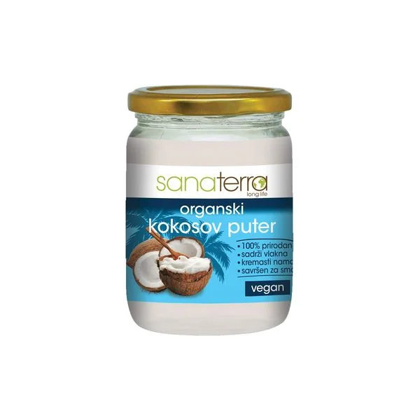 Puter kokosov organski 200gr Sanaterra