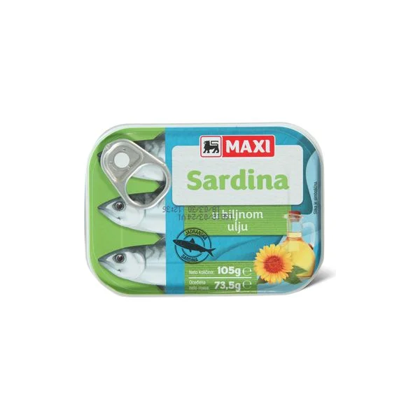 Sardina u biljnom ulju Maxi 105g